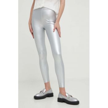Answear Lab colanti femei, culoarea argintiu