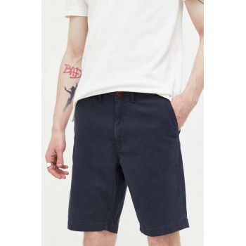 Superdry pantaloni scurti barbati, culoarea albastru marin