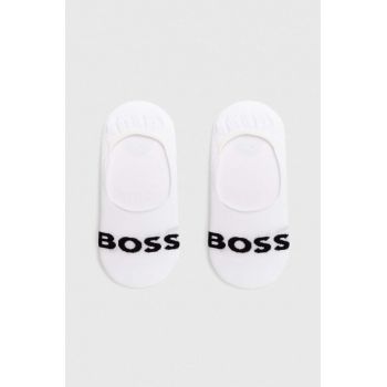 BOSS șosete 2-pack bărbați, culoarea alb 50477866