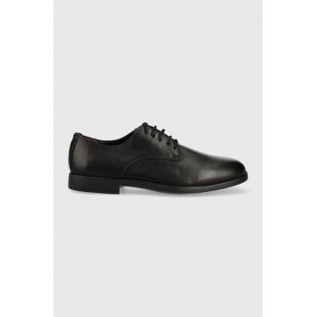 Camper pantofi de piele Truman barbati, culoarea negru, K100243.001