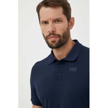 Helly Hansen tricou polo barbati, culoarea albastru marin, cu imprimeu ieftin