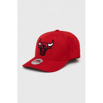 Mitchell&Ness șapcă din amestec de lână Chicago Bulls culoarea rosu, cu imprimeu de firma originala