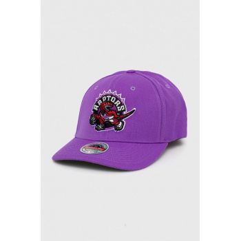 Mitchell&Ness șapcă din amestec de lână Toronto Raptors culoarea violet, cu imprimeu de firma originala