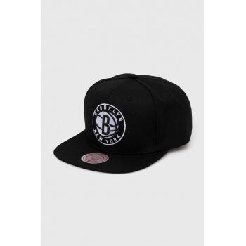 Mitchell&Ness sapca Brooklyn Nets culoarea negru, cu imprimeu