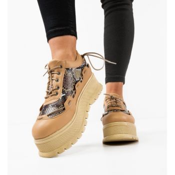 Pantofi Casual Danrta Bej 2