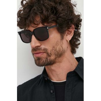 Saint Laurent ochelari de soare barbati, culoarea negru de firma originali