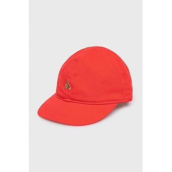 GAP șapcă din bumbac pentru copii culoarea rosu, cu imprimeu