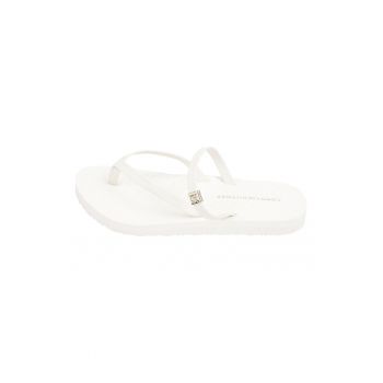 Papuci flip-flop cu logo metalic discret