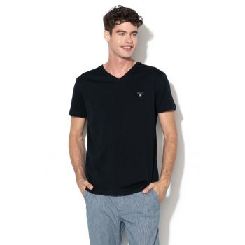 Tricou slim fit cu decolteu in V Original 10005