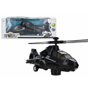 Elicopter Swat, 30 cm, sunete, lumini 3D NEGRU