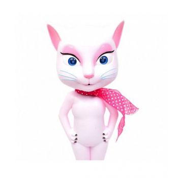 Pisicuta vorbitoare Talking Angela ROZ cu sunete si lumini - 30 cm