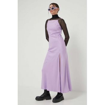 Abercrombie & Fitch rochie culoarea violet, maxi, mulata