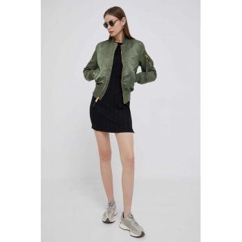 Alpha Industries geaca bomber MA-1 VF LW WMN femei, culoarea verde, de tranzitie