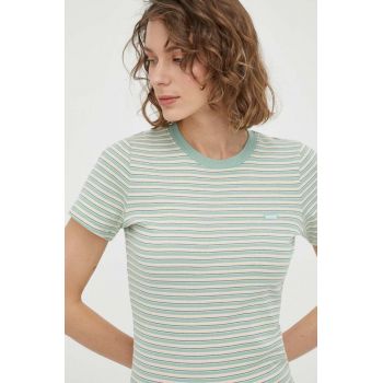 Levi's tricou din bumbac culoarea verde