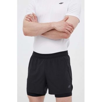 4F pantaloni scurți de alergare culoarea negru