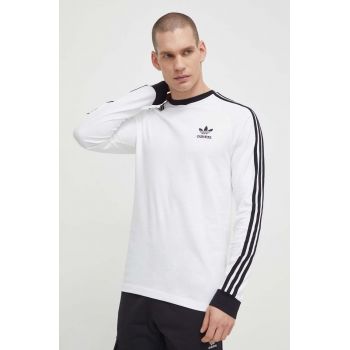 adidas Originals longsleeve din bumbac culoarea alb, cu model IA4879 ieftin