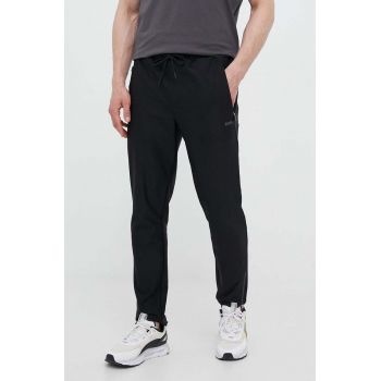 Boss Green pantaloni de trening culoarea negru, cu imprimeu