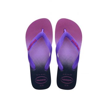 Havaianas slapi Top Fashion femei, culoarea violet, cu toc plat, 4137258 1801