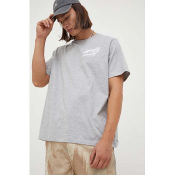 Levi's tricou din bumbac culoarea gri, cu imprimeu