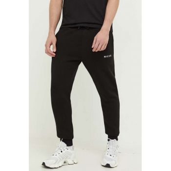 Nicce pantaloni de trening culoarea negru, neted