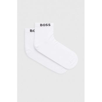 BOSS șosete 2-pack bărbați, culoarea alb 50491208