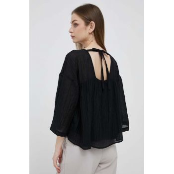 Dkny bluza femei, culoarea negru, neted de firma originala