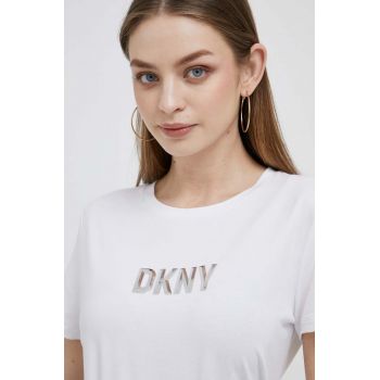 Dkny tricou femei, culoarea alb