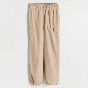 Reserved - Pantaloni cargo din bumbac - Bej