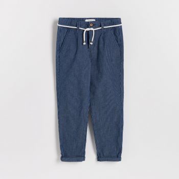 Reserved - Pantaloni chino în dungi - Bleumarin
