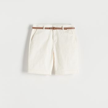 Reserved - Pantaloni scurți cu curea - Ivory