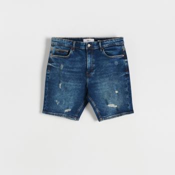 Reserved - Pantaloni scurți slim din denim - Bleumarin