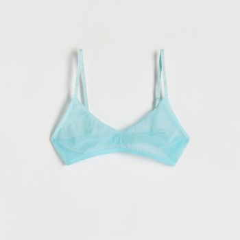 Reserved - Sutien din plasă delicată - Turcoaz