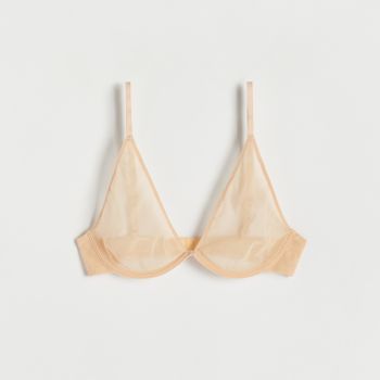 Reserved - Sutien din plasă transparentă - Ivory