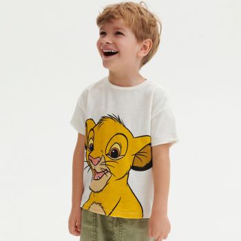 Reserved - Tricou cu imprimeu Lion King - Ivory