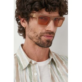 Versace ochelari de soare barbati, culoarea bej de firma originali