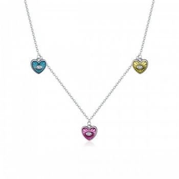 Colier din argint 925 guardian eye in heart shape
