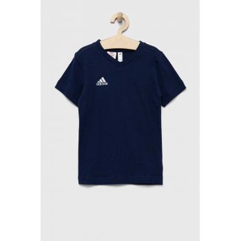 adidas Performance tricou de bumbac pentru copii ENT22 TEE Y culoarea albastru marin, cu imprimeu