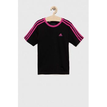 adidas tricou de bumbac pentru copii culoarea negru