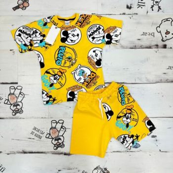 Compleu Galben, Clubul lui Mickey Mouse, 2 Piese, Tricou si Pantaloni Scurti, Bumbac 100%, Pentru Copii, 3-8 ani Compleu Galben, Clubul lui Mickey Mouse, 2 Piese, Tricou si Pantaloni Scurti, Bumbac 100%, Pentru Copii, 3-8 ani