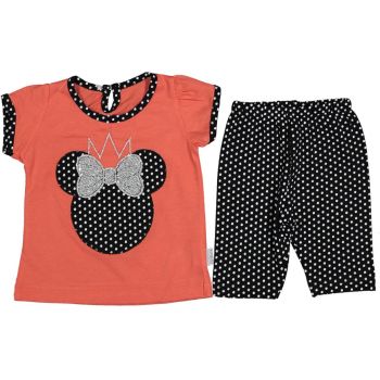 Compleu tricou si pantalon pentru copii, Minnie, rosu, 9-24 luni