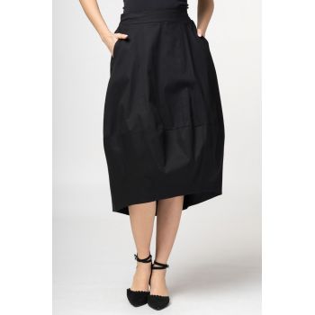 Fusta lalea din bumbac, neagra