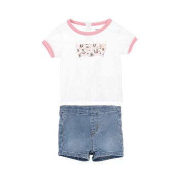 Levi's compleu bebe culoarea alb de firma original