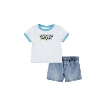 Levi's compleu bebe culoarea alb