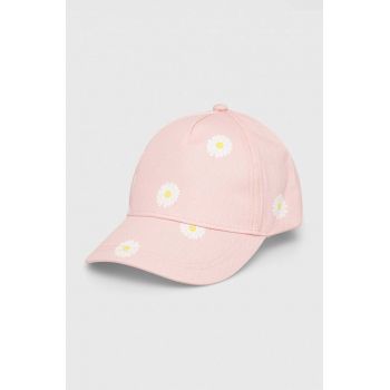 OVS șapcă din bumbac pentru copii culoarea roz, modelator