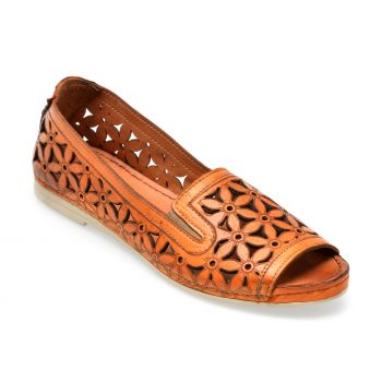 Pantofi FLAVIA PASSINI portocalii, 1105, din piele naturala