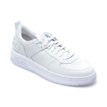 Pantofi HUGO albi, 405, din piele ecologica