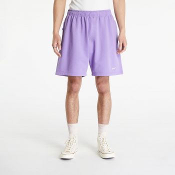 Nike Solo Swoosh Men's French Terry Shorts Space Purple/ White la reducere