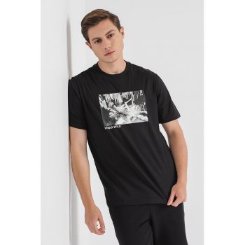 Tricou de bumbac cu aplicatie logo Diragolino