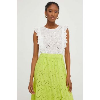 Answear Lab bluza din bumbac culoarea alb