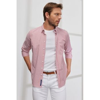 Camasa slim fit cu model in dungi